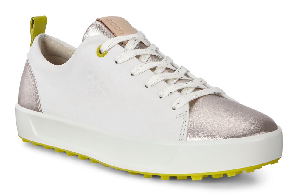 Zapatos De Golf Mujer - ECCO Soft - Blancos - CRN549176